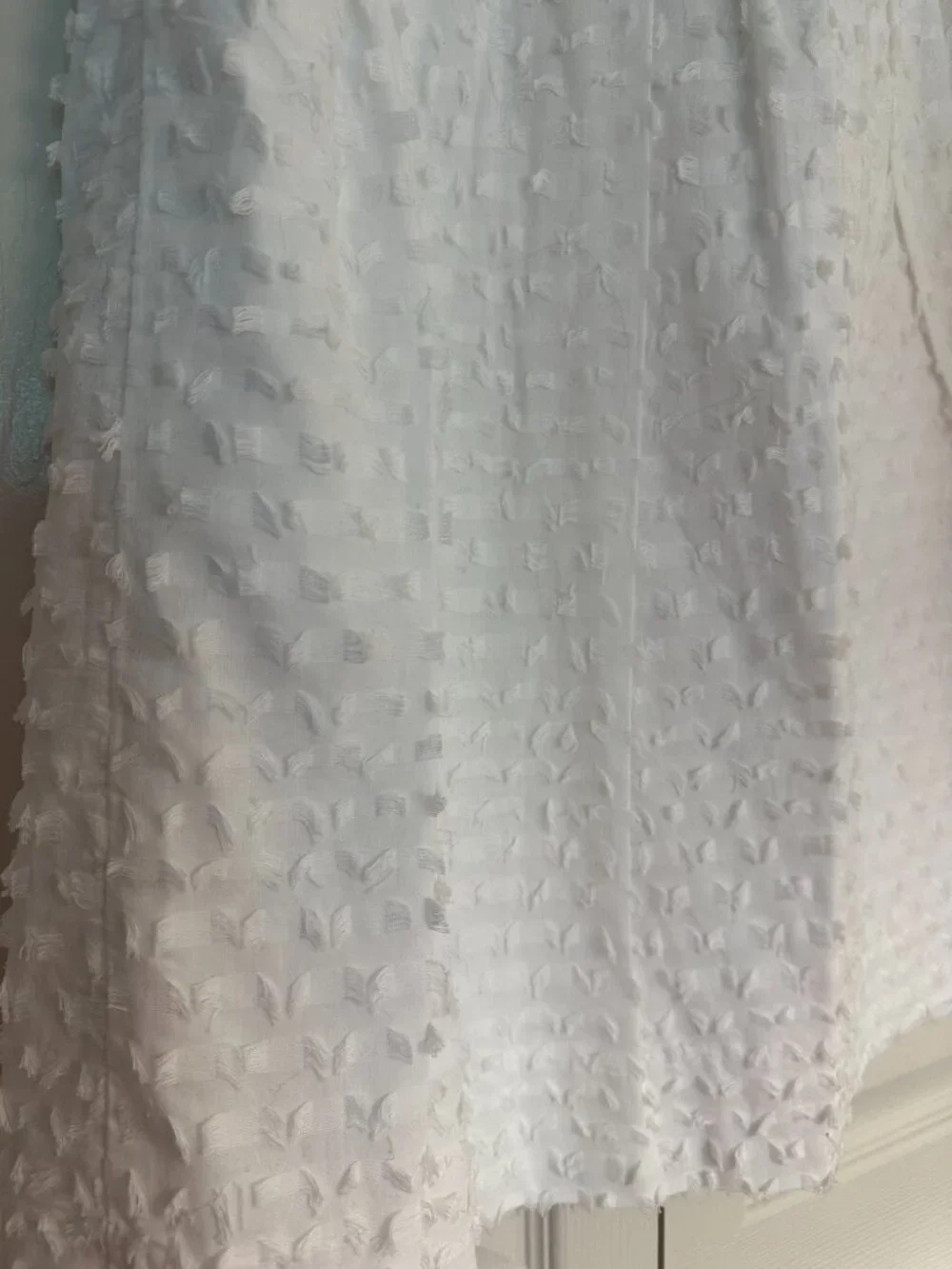NWT J. Crew White Clip Dot Flared Midi 100% Cotton Skirt Sz 4